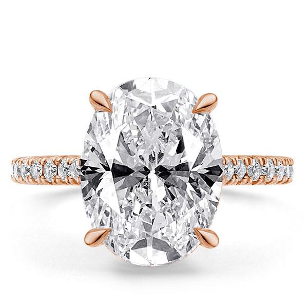 

Italo Rose Gold Oval Created White Sapphire Engagement Ring