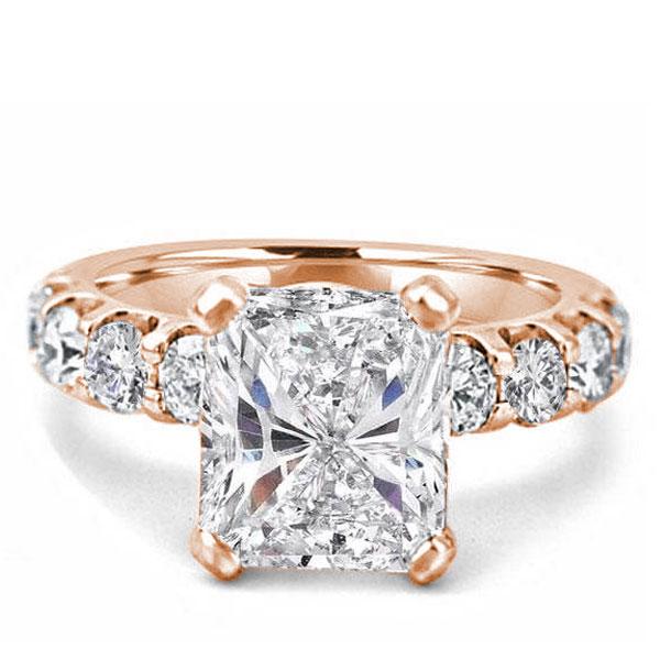 

Gose Gold Radiant Half Eternity Engagement Ring(3.75 CT. TW.), White