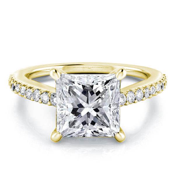 

Golden Classic Princess Engagement Ring(4.15 CT. TW.), White
