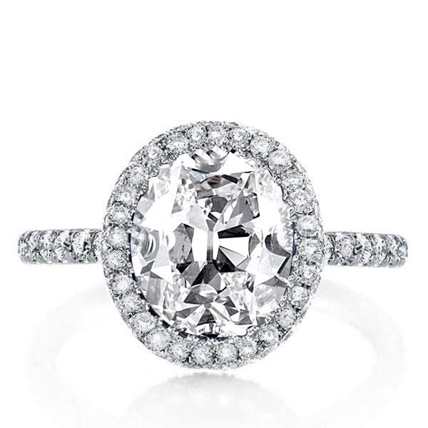 

Italo Halo Created White Sapphire Engagement Ring