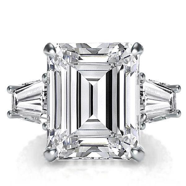 

Three Stone Emerald Engagement Ring(10.55 CT. TW.), White