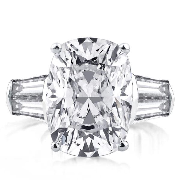 

Three Stone Cushion Engagement Ring(14.55 CT. TW.), White