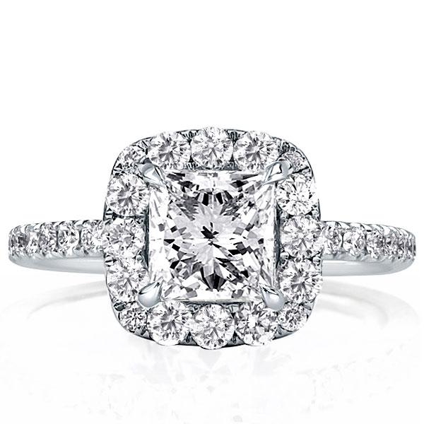 

Halo Princess Engagement Ring(2.35 CT. TW.), White