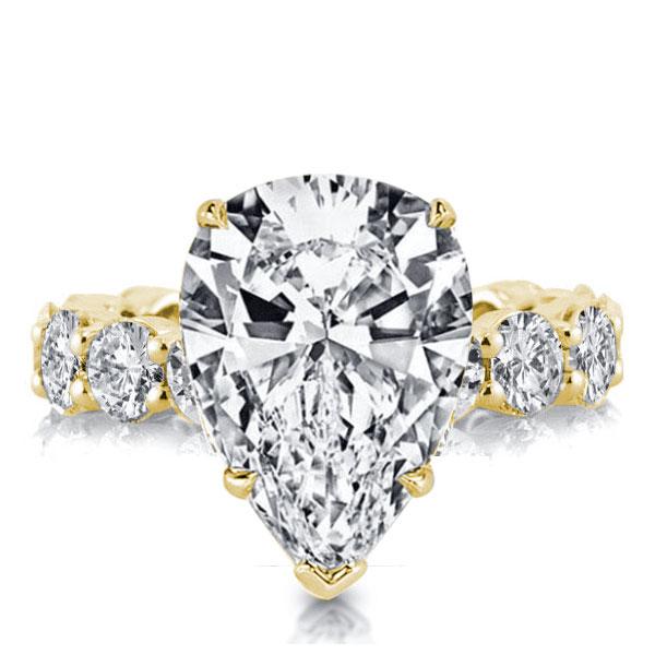 

Golden Pear Eternity Created White Sapphire Engagement Ring