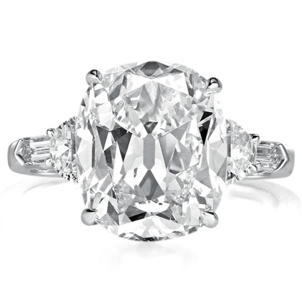 

Five Stone Cushion Cut Engagement Ring, White