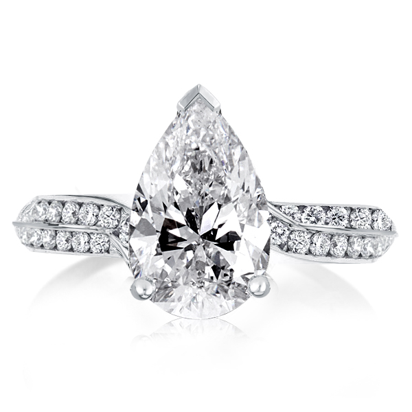 

Pear Cut Engagement Ring, White