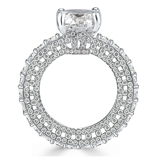 

Eternity Cushion Cut Engagement Ring, White