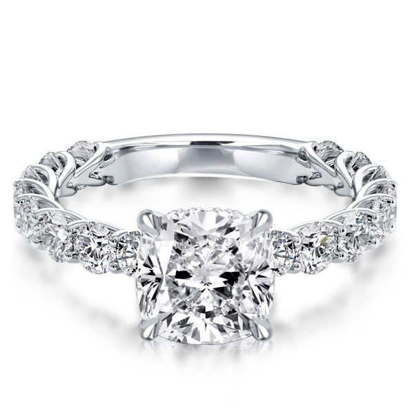 Hidden Halo Cushion Engagement Ring от Italojewerly WW