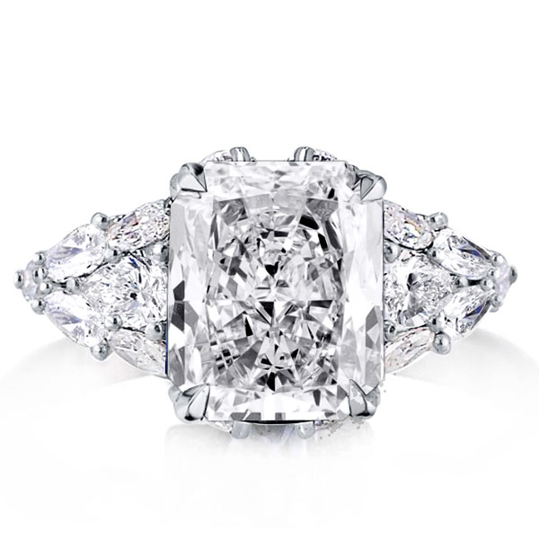 

Radiant & Pear Cut Multi-shape Engagement Ring, White