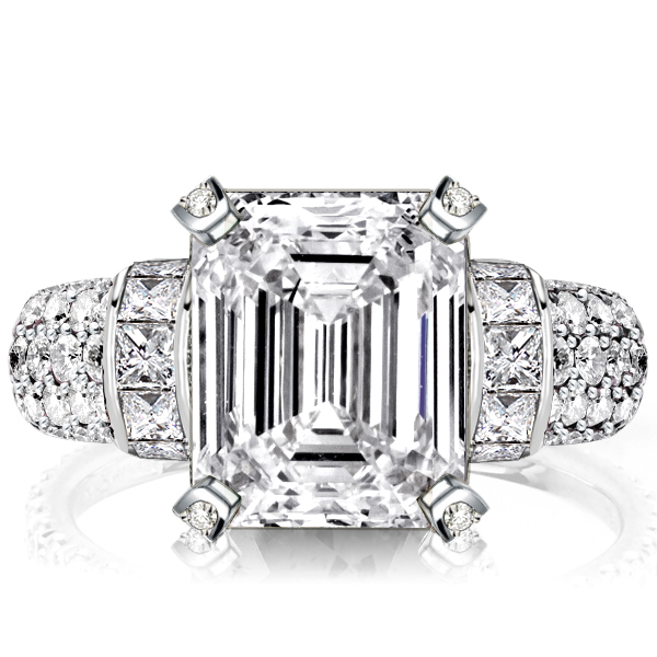 

Italo Emerald Cut White Sapphire Engagement Ring For Women