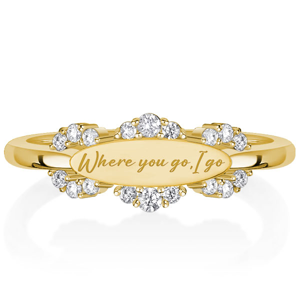 

Italo Personalized Singnet Ring Pinky Ring For Women, White