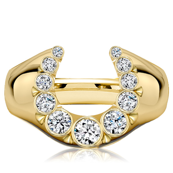 

Italo Horse Shoe Ring Created White Sapphire Ring