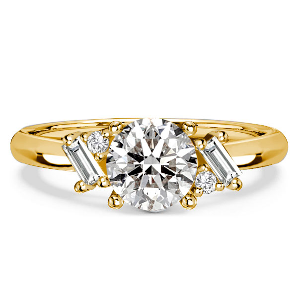 

Italo Round Cut Engagement Ring Sterling Silver Rings, White