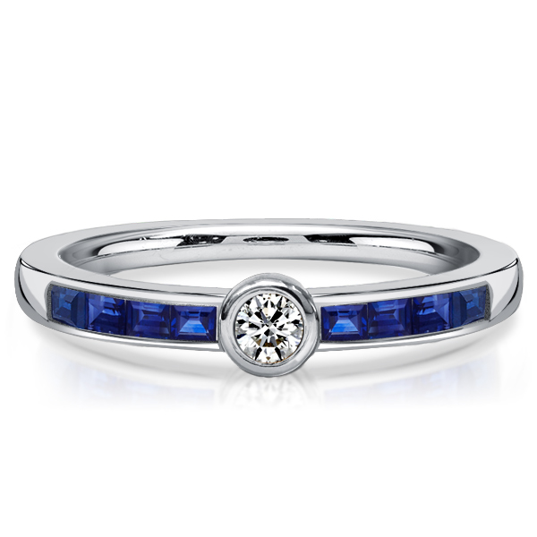 

Italo Bezel Setting Vintage Anniversary Rings Simple Rings, White