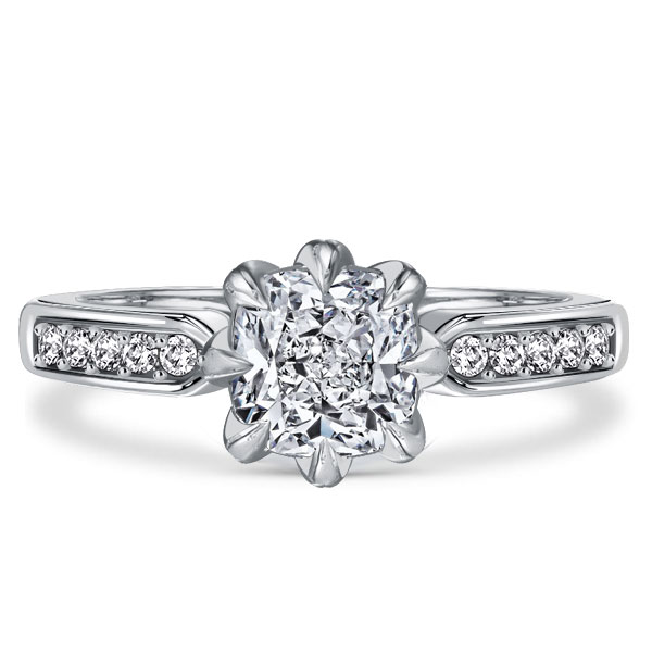 

Italo 8 Prong Cushion Cut Engagement Ring For Women, White