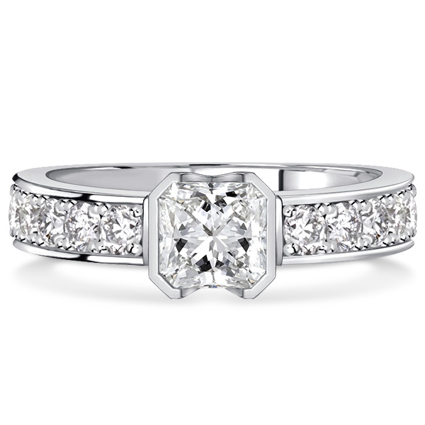 

Italo Princess Cut White Sapphire Engagement Rings Wedding Rings