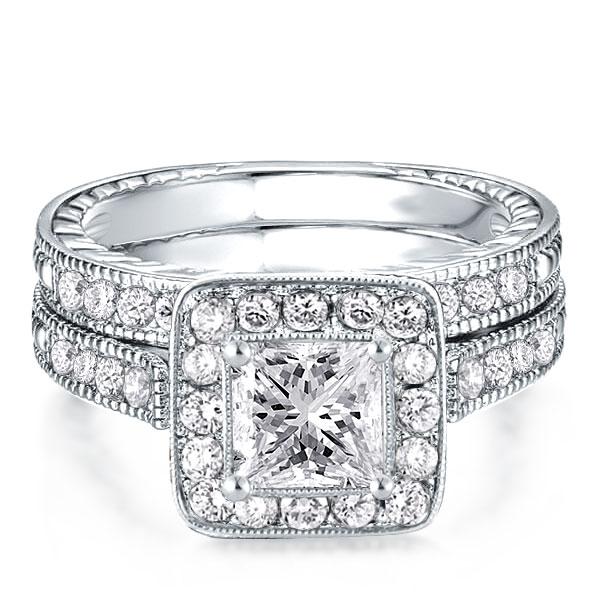 

Italo Halo Created White Sapphire Bridal Set