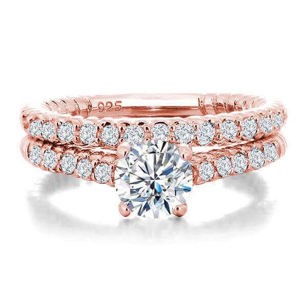 

Rose Gold Vintage Eternal Bridal Set (2.06 CT. TW.), White