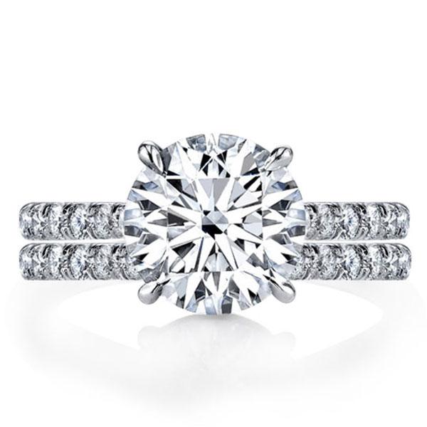 Italo Classic Half Eternity Created White Sapphire Bridal Set