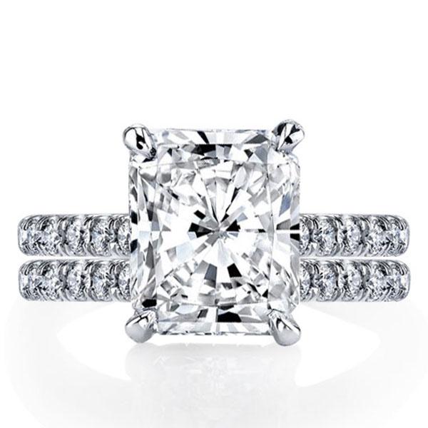 

Italo Classic Radiant Created White Sapphire Bridal Set