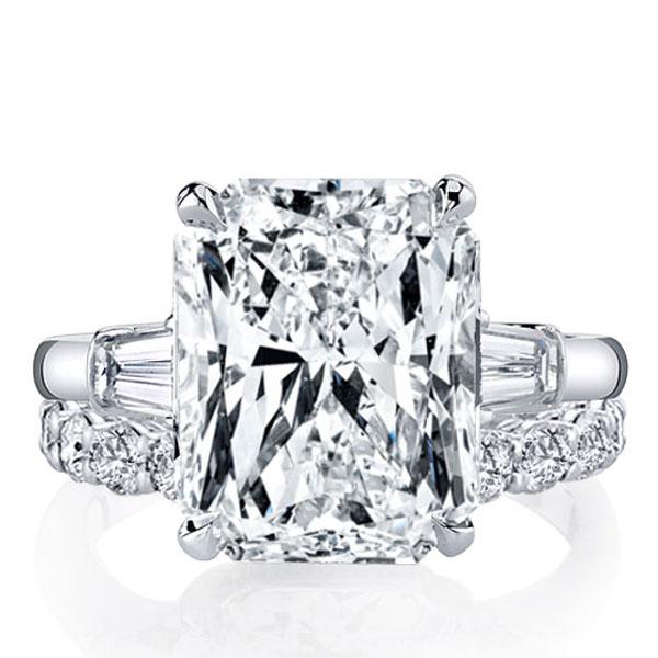

Italo Three Stone Created White Sapphire Bridal Set