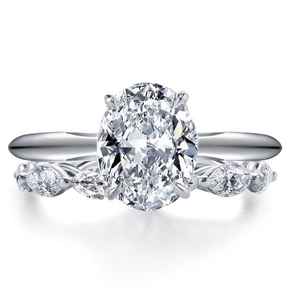 

Italo Oval Created White Sapphire Bridal Set