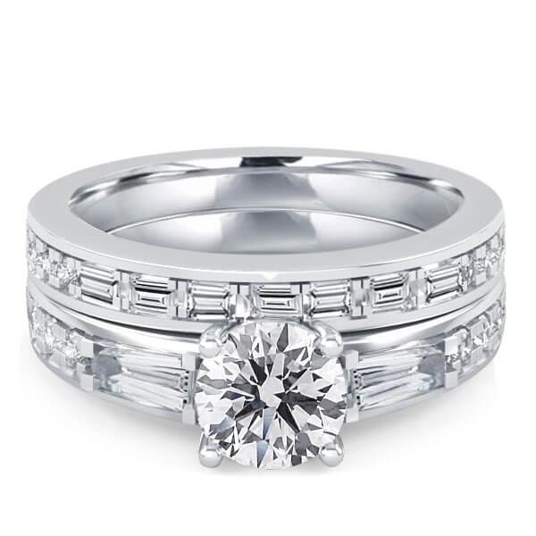 

Italo Classic Created White Sapphire Bridal Set