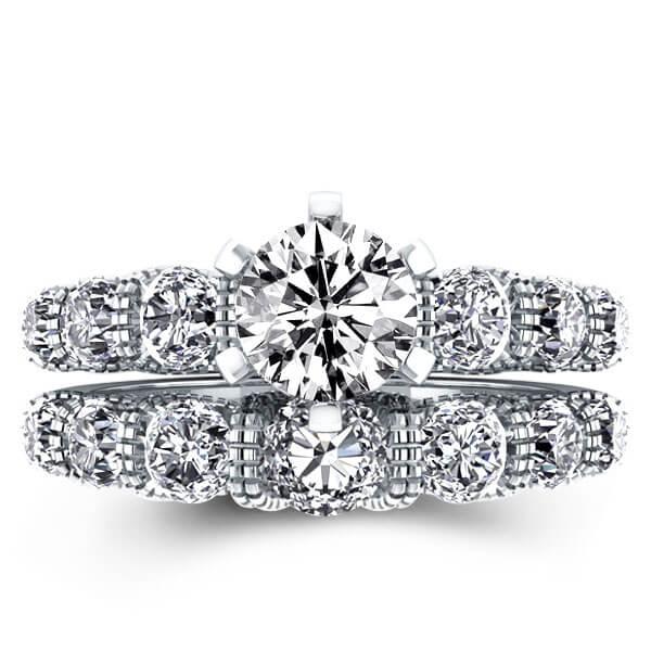 

Italo Vintage Created White Sapphire Bridal Set