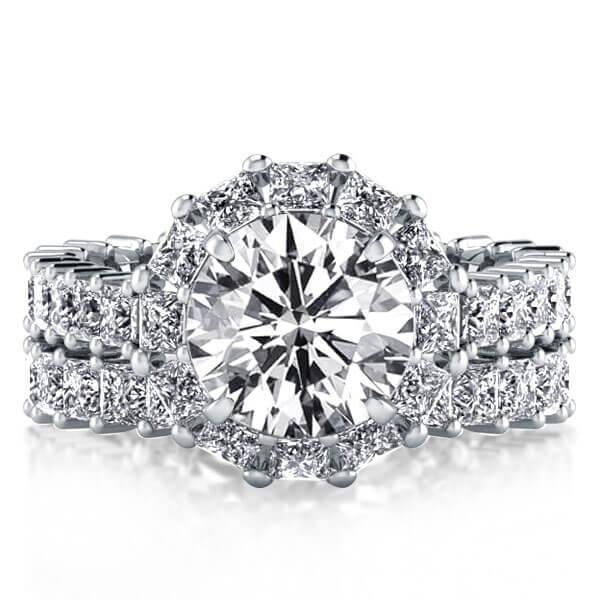 

Italo Eternity Halo Created White Sapphire Bridal Set