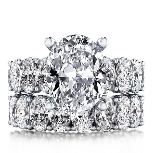 

Italo Oval Created White Sapphire Bridal Set