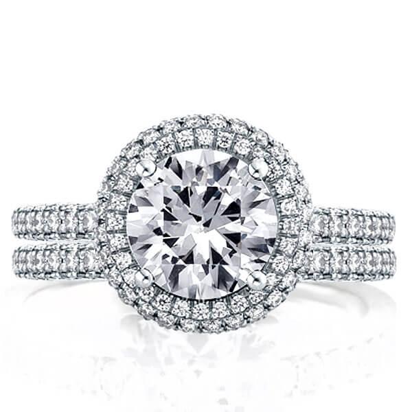 

Italo Classic Halo Intertwined Created White Sapphire Bridal Set