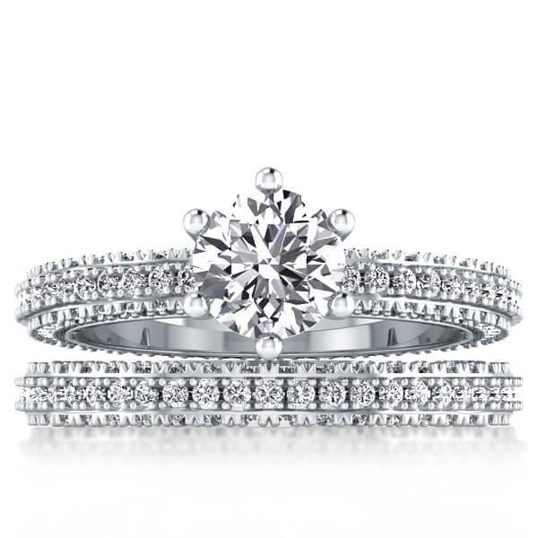 

Classic Six Prong Enternity Bridal Set (4.56 CT. TW.), White