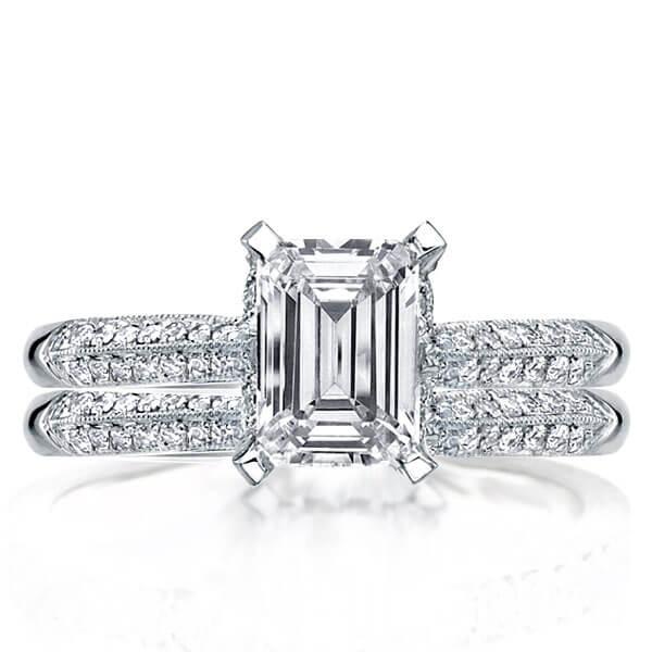 

Two Row Milgrain Bridal Set (4.84 CT. TW.), White