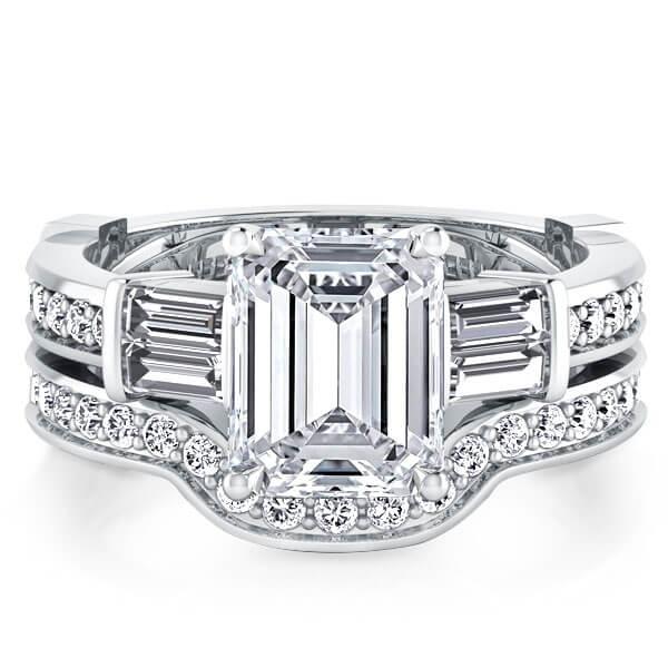 

Classic Five Stone Bridal Set (3.77 CT. TW.), White