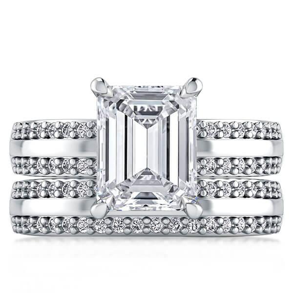 

Classic Two Row Created White Sapphire Bridal Set (4.24 CT. TW.)