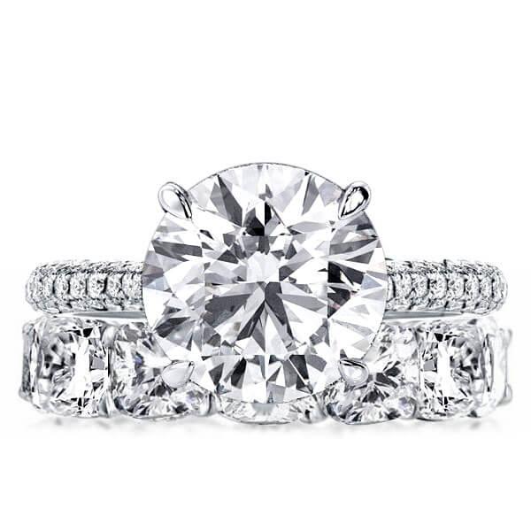 Eterntiy Pave Setting Bridal Set (12.39CT. TW.), White