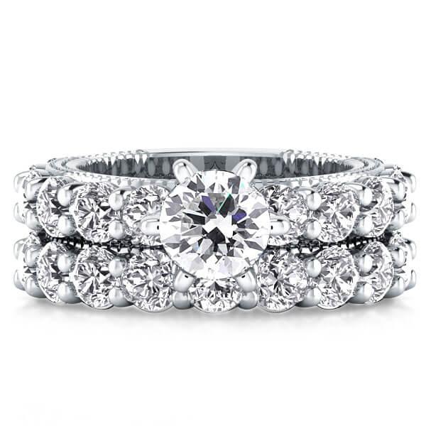 

Single Stone Bridal Set Rings (2.90CT. TW.), White