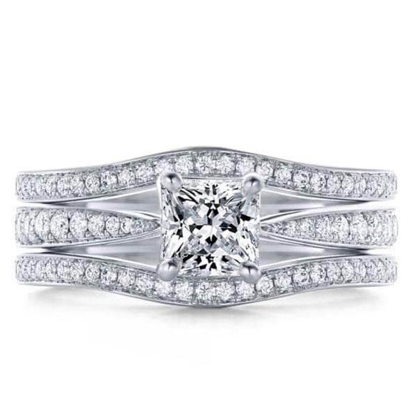 

Italo Classic Princess Created White Sapphire 3PC Wedding Set