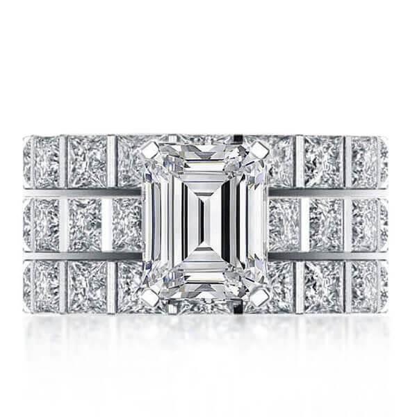 

Italo Half Enternity Created White Sapphire 3PC Wedding Set