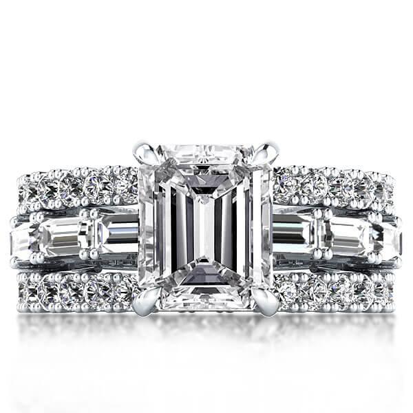 

Italo Classic Created White Sapphire 3PC Wedding Set