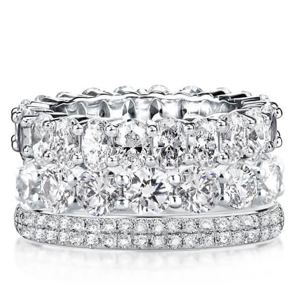 

Eternity Triple Row Stackable Band Set (10.70 CT. TW.), White