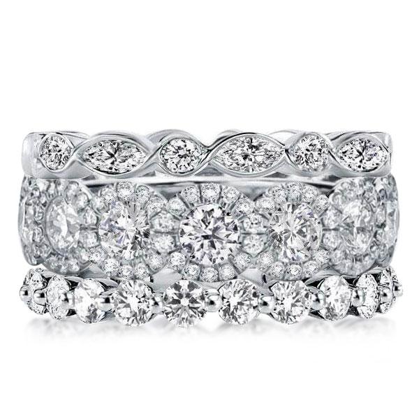 

Eternity Halo Stackable Band Set (8.55 CT. TW.), White