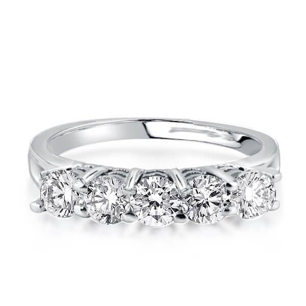 

Italo Classic Created White Sapphire Wedding Band