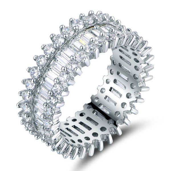 

Italo Eternity Baguette Created White Sapphire Wedding Band