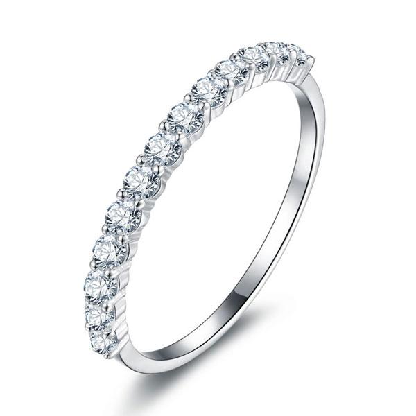 

Half Eternity Round Wedding Band (0.39 CT. TW.), White