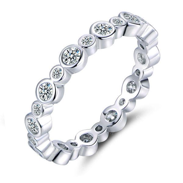 

Italo Bezel Eternity Created White Sapphire Wedding Band