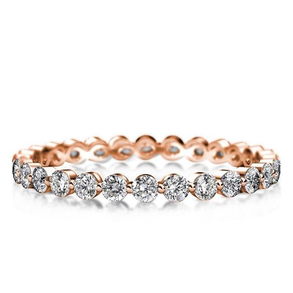 

Italo Rose Gold Eternity Created White Sapphire Wedding Band