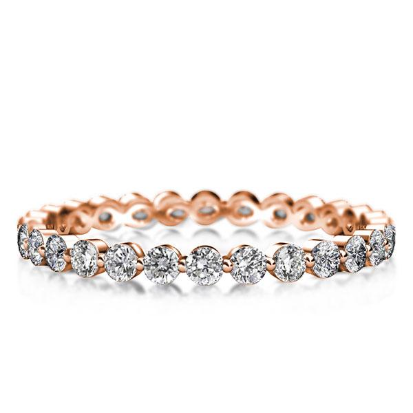 

Italo Rose Gold Eternity Created White Sapphire Wedding Band