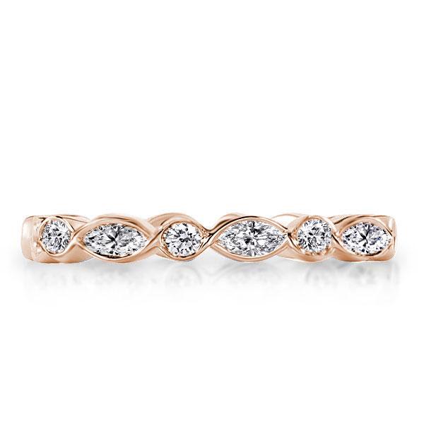 

Italo Rose Gold Eternity Created White Sapphire Wedding Band