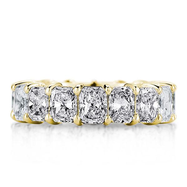 

Golden Radiant Eternity Wedding Band, White